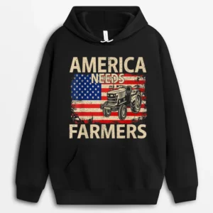 America Needs Farmers Hoodie - Black