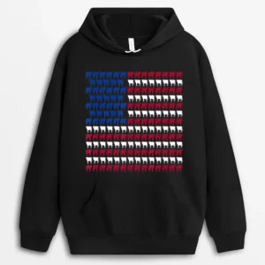 American Flag Cow 4th Of July Cattle Barn Farmer Hoodie - Black