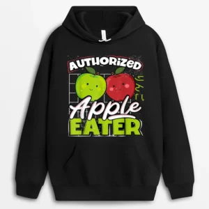 Authorized Apple Eater - Orchard Farm Farmer Lover Market Hoodie - Black