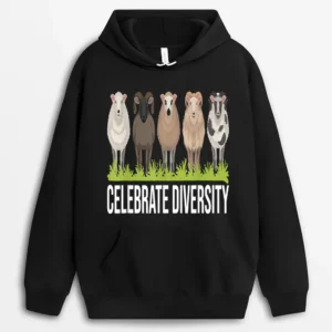 Celebrate Diversity - Sheep Whisperer Herder Farmer Hoodie - Black