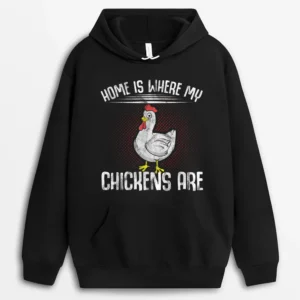 Chicken Farm Hen Flock Farmer Hoodie - Black