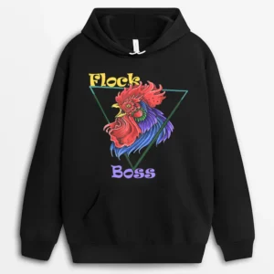 Chicken Farmer Flock Boss Hoodie - Black