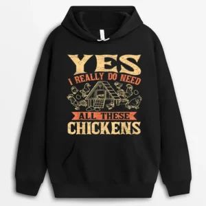 Chicken Lover Chicken Farmer Hoodie - Black