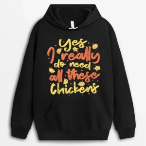Chicken Lover Farmer Hoodie - Black