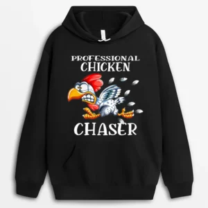 Chicken Professional Chicken Chaser Chickens Farm Farmers Premium Hoodie - Black