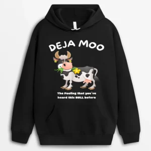 Deja Moo Farmers Hoodie - Black