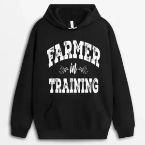 Farmer Farm Animals Farming Agriculture - Farmer In Training Hoodie - Black