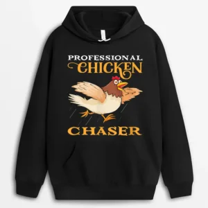 Farmer Professional Chicken Chaser Farming Hoodie - Black