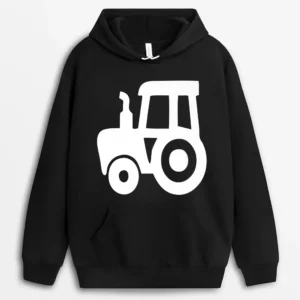 Farmer Tractor Hoodie - Black