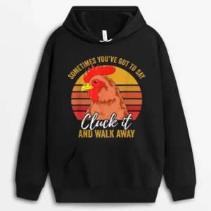 Funny Chicken Design Chicken Farmer Hen Rooster Hoodie - Black