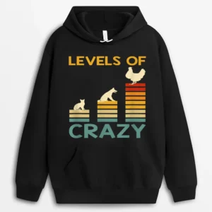 Funny Chicken Lover Graphic Chicken Farmer Hoodie - Black