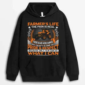 Funny Farmeru2019s Life Tractors Planting Crops Men Women Hoodie - Black