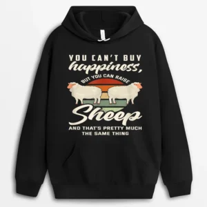 Funny Raising Sheep Joke Sheep Farmer Hoodie - Black