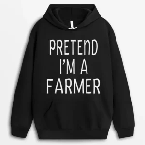 Halloween Farmer Costume Farming Hoodie - Black