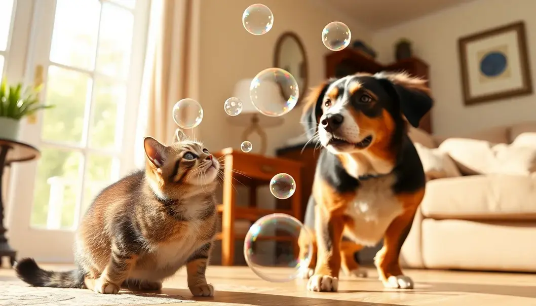 Child and dog enjoying a homemade invisible ink experiment together.