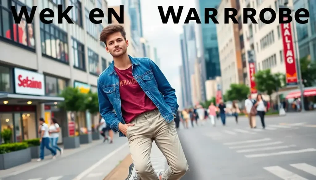 A person in a casual outfit against a bustling city backdrop.